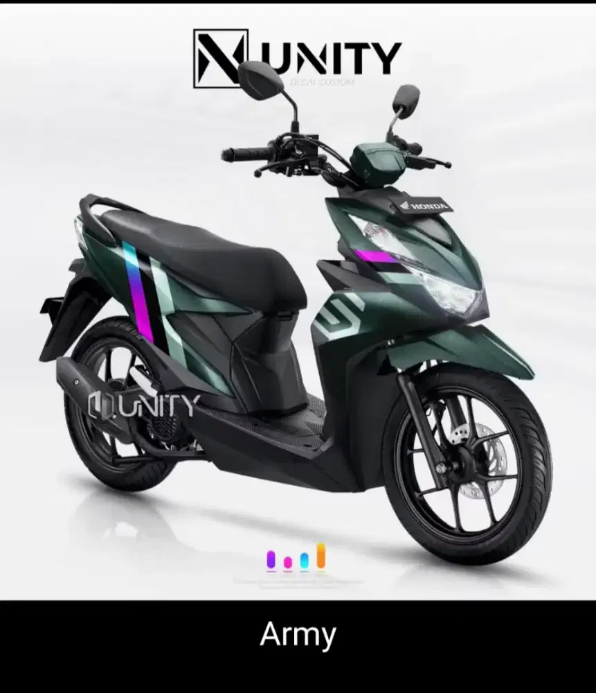 Stiker / Decal BEAT STREET 2024 Ke bawah warna ARMY