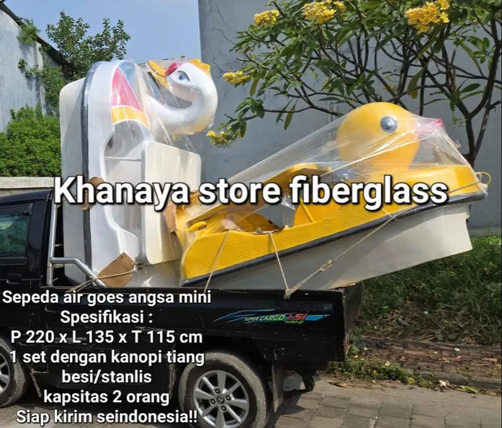 Sepeda air goes angsa bebek itik mini/Perahu goes karakter angsa bebek