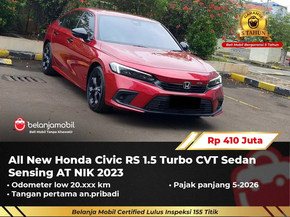 [ GARANSI 5TH ] Honda Civic RS 1.5 Turbo CVT Sedan Sensing 2023/2024
