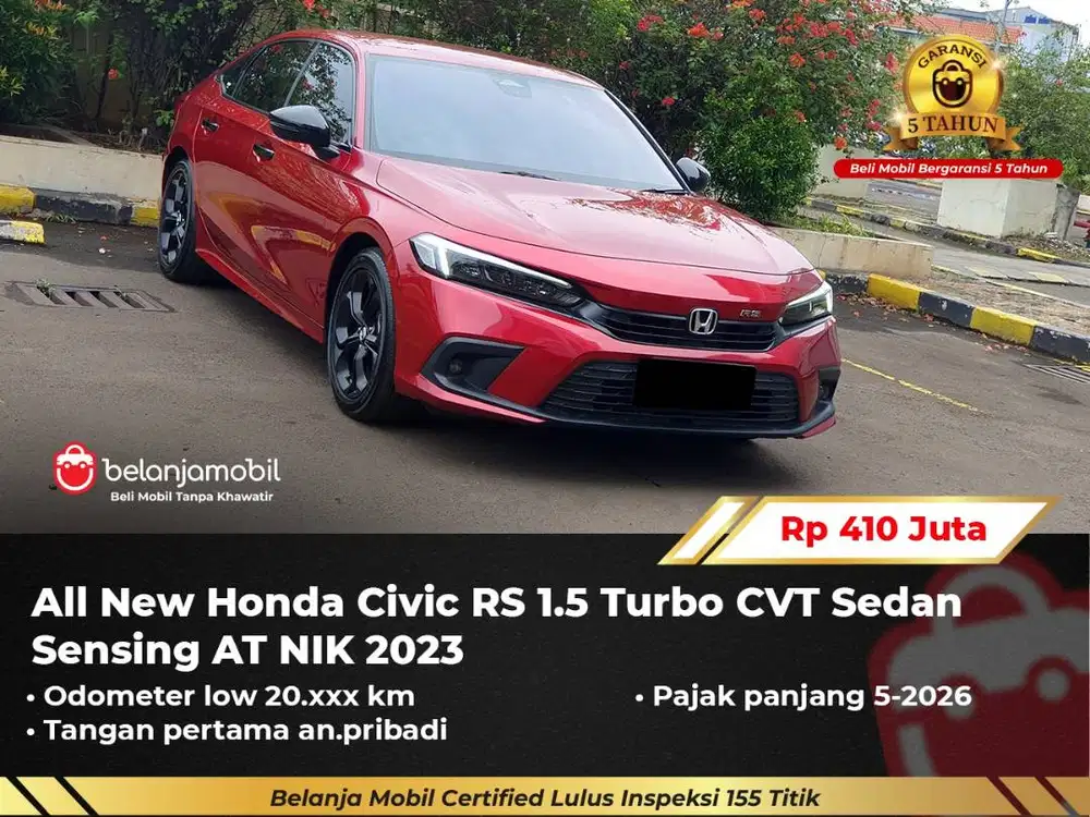 [ GARANSI 5TH ] Honda Civic RS 1.5 Turbo CVT Sedan Sensing 2023/2024