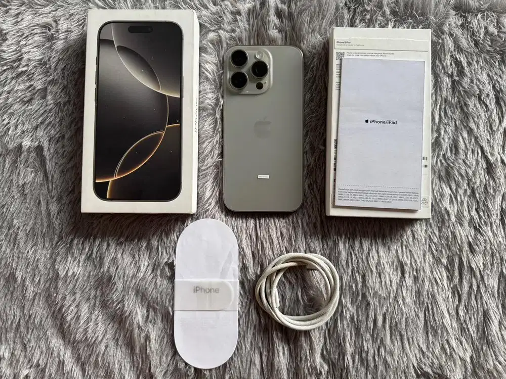 Iphone 16 Pro 256GB Natural BH 100% CC 1 Garansi iBox April 2026