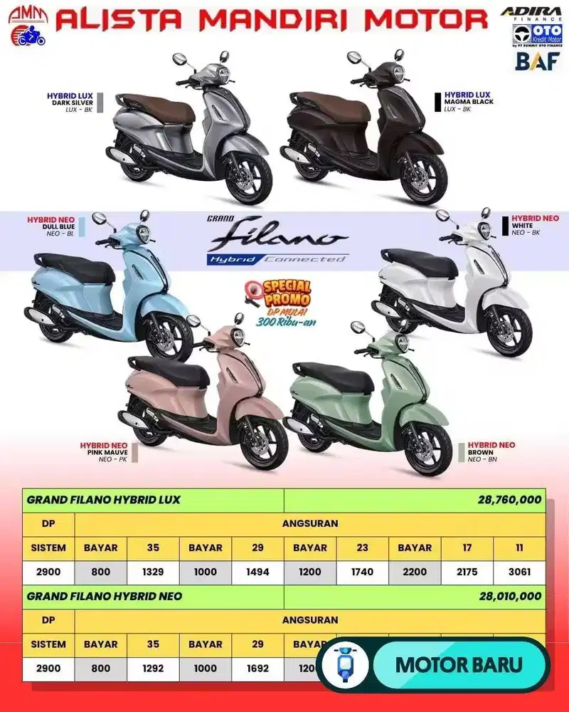 [Motor Baru] PROMO DP 700 RIBU YAMAHA GRAND FILANO 2025