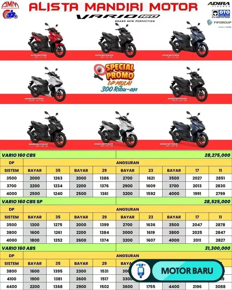 [Motor Baru] PROMO DP 1900 HONDA VARIO 125 CBS 2025