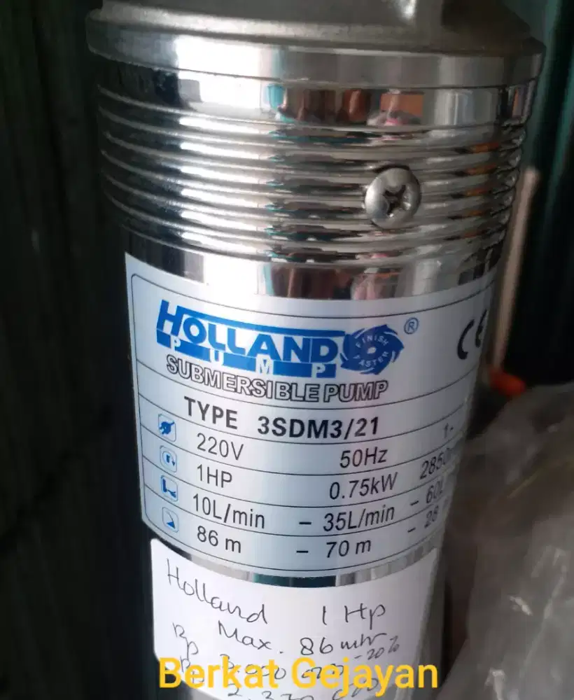 Pompa Sumbmersibel Holand 1 Hp Termurah