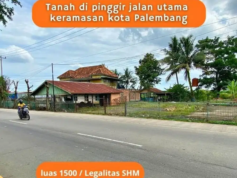 Tanah  pinggir jalan dekat Citraland kota Palembang