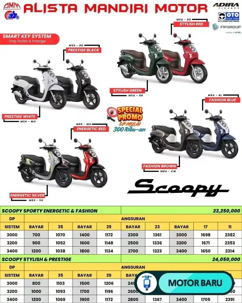 [Motor Baru] PROMO DP 700 RIBU HONDA SCOOPY 2025