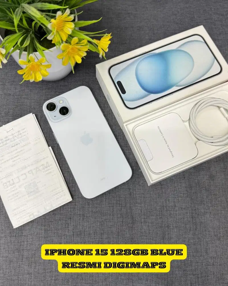 Iphone 15 128gb blue resmi