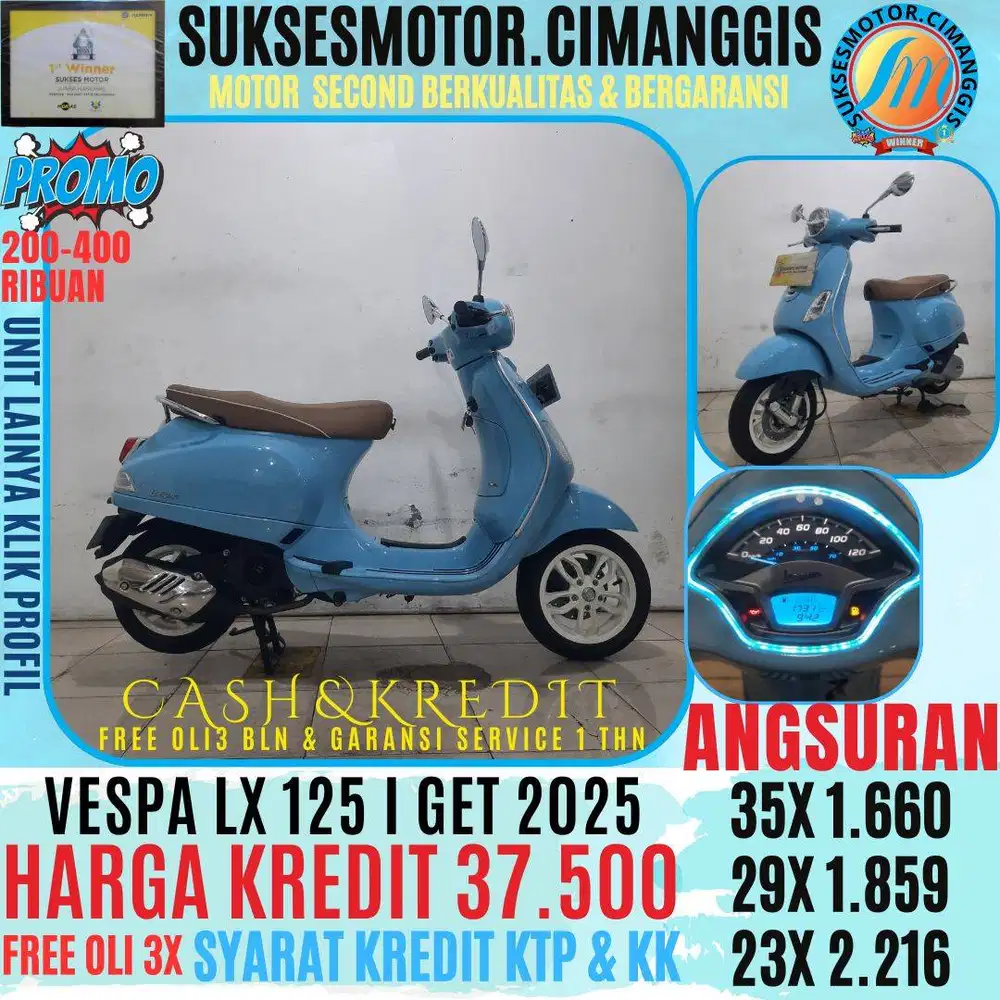 VESPA LX 125 I GET CASHBACK UPTO 700 RIBUAN FREE OLI 3 BLN