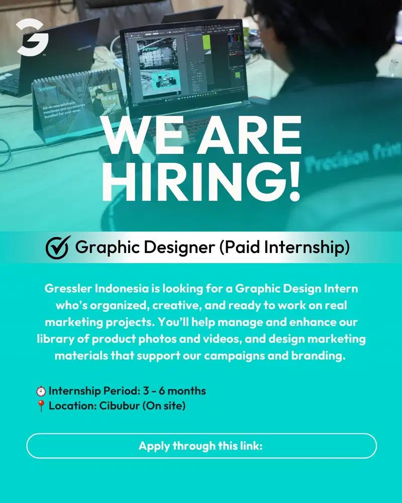 Paid Internship – Graphic Designer Gressler Indonesia Cibubur