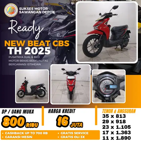 ISTIMEWA HONDA NEW BEAT CBS TH 2025 BISA CASH KREDIT BERGARANSI