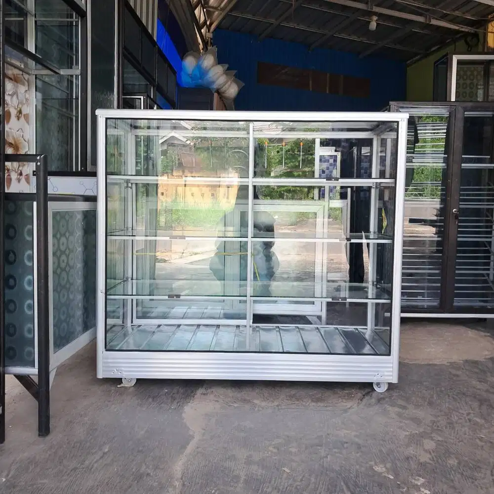 Promo etalase jualan uk 1 meter termurah terlaris