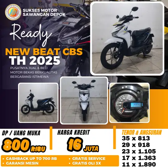 PROMO CASH KREDIT HONDA NEW BEAT CBS TH 2025 MULUS BERGARANSI