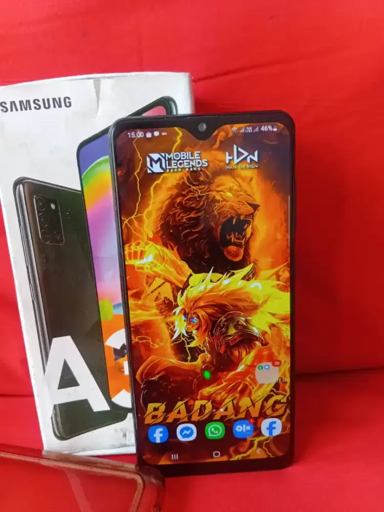 Samsung A31 ⁶gb/128gb lengkap finger print di layar