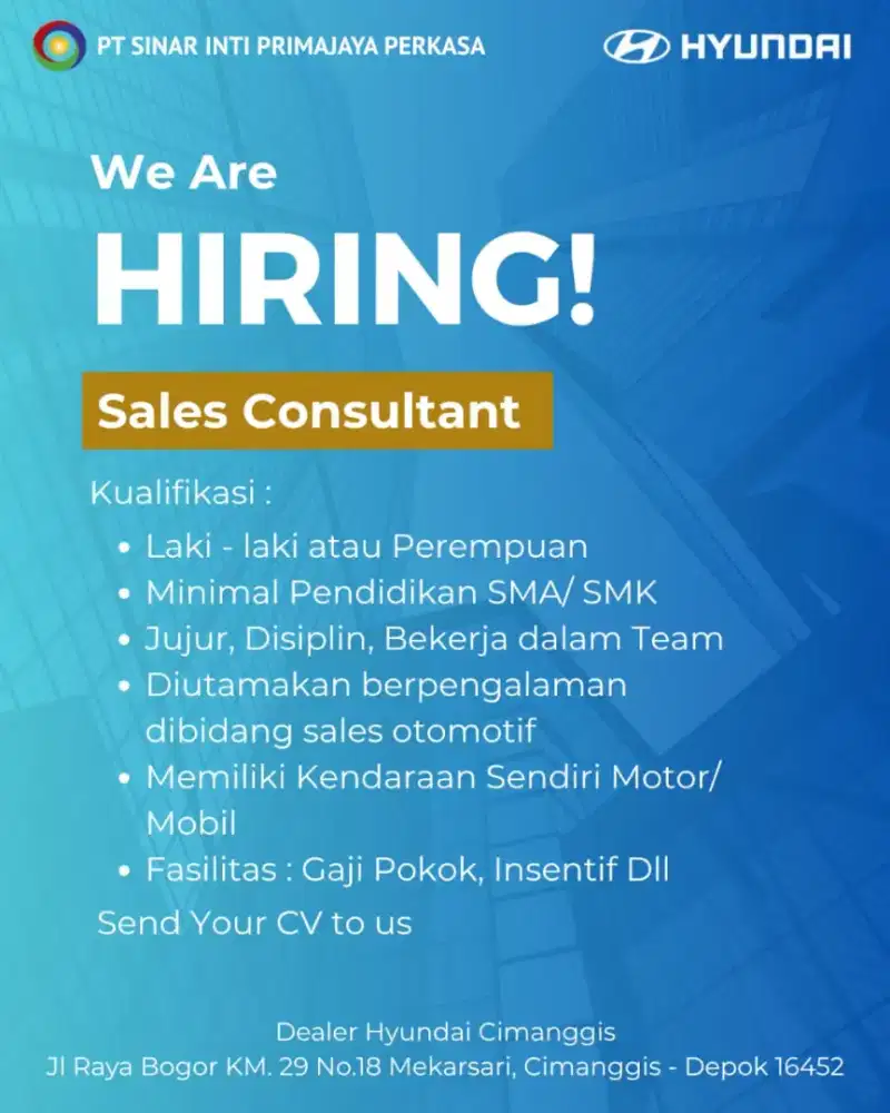 DICARI SALES UNTUK MENJADI SALES HYUNDAI