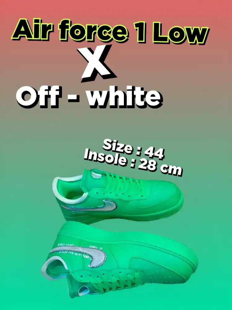 Sepatu sneakers casual preloved bnib 4ef 1 low size 44 insole 28cm