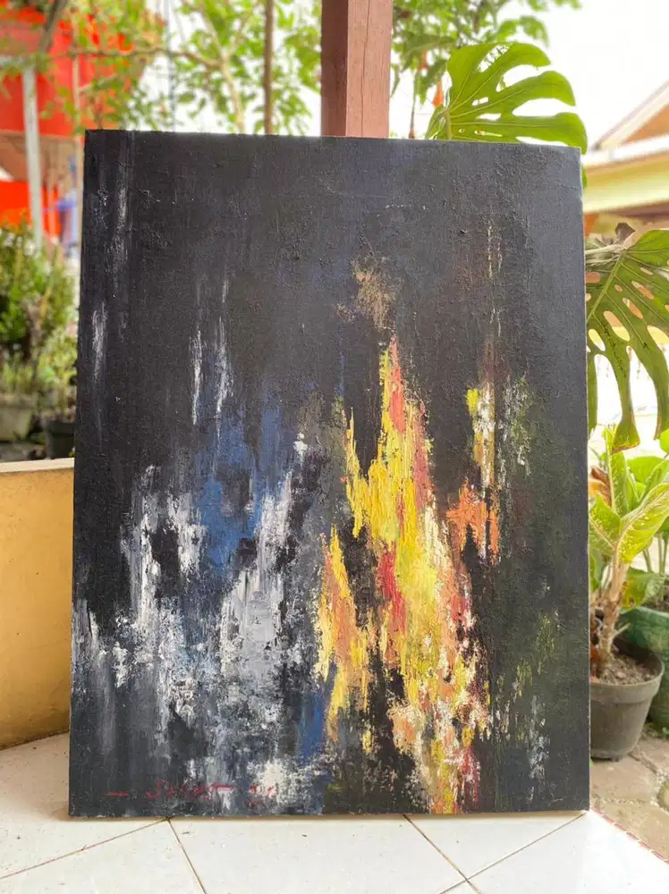 Lukisan 'LIGHT & DARK' - Oil Painting (75x100cm)