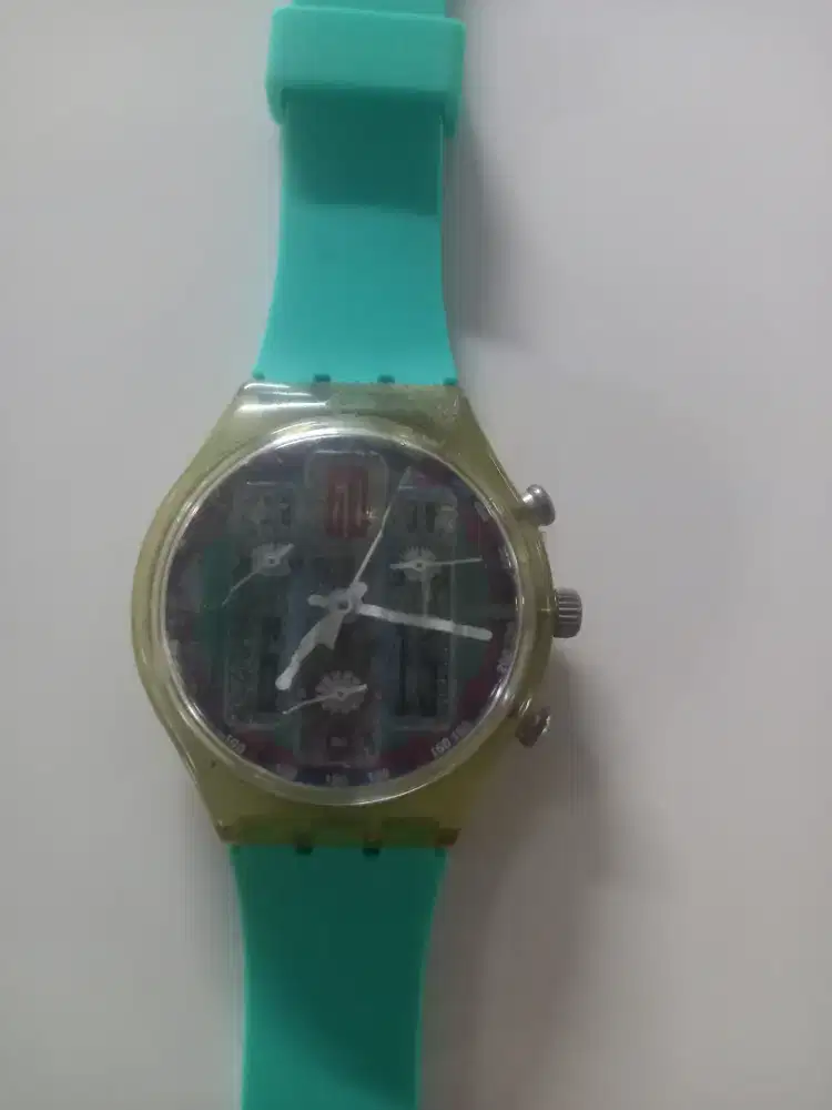 Jual Swatch chrono classic transparan