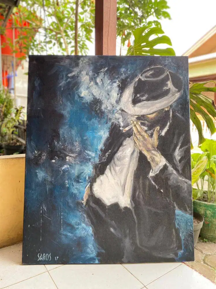 Lukisan 'FAIRY GODFATHER' - Oil Painting (80x100cm)