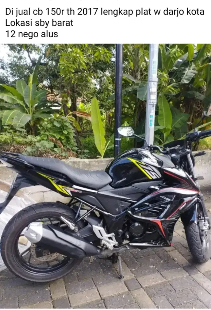 Di jual honda cbr tahun 2017