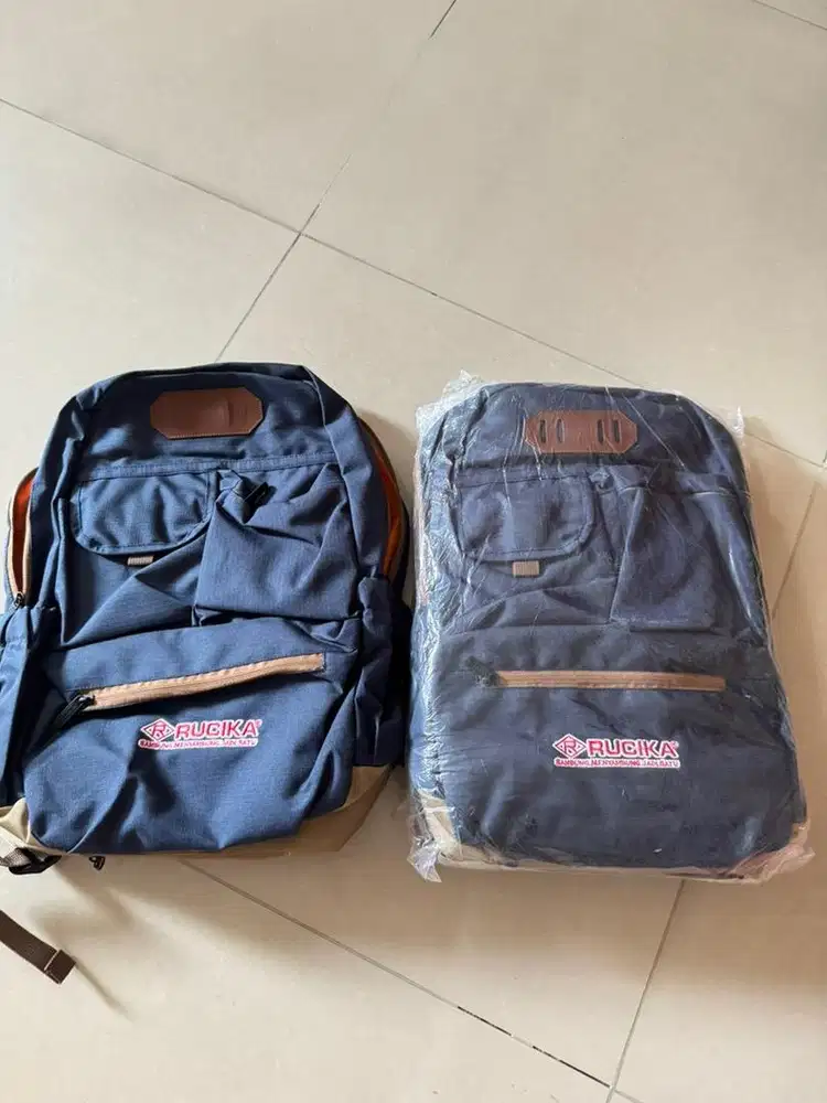Tas ransel blue rucika (new)