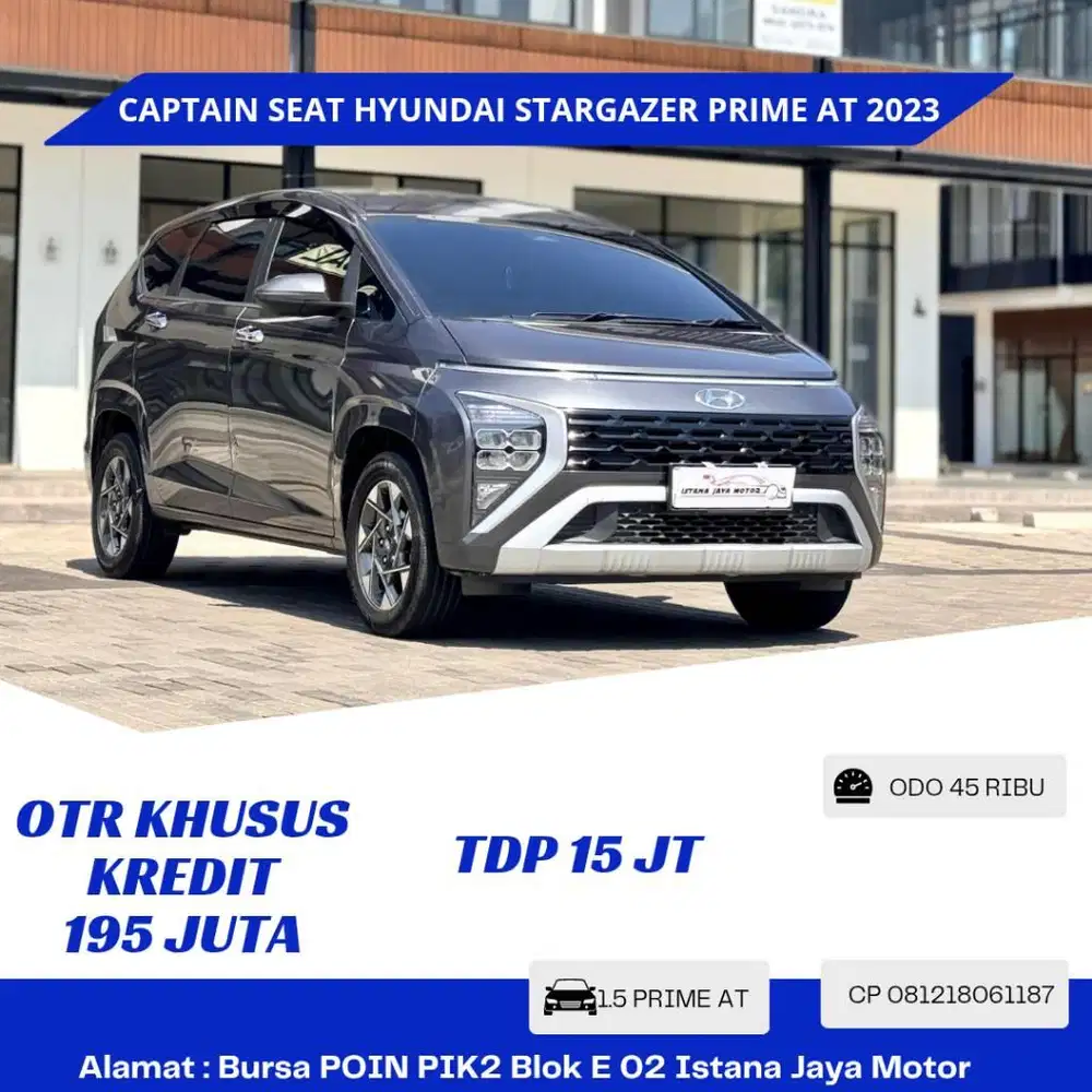 [CAPTAIN SEAT] Hyundai Stargazer Prime Automatic 2023