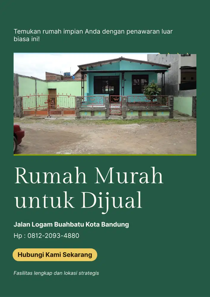 Dijual Rumah Murah Strategis di Pusat Kota Bandung