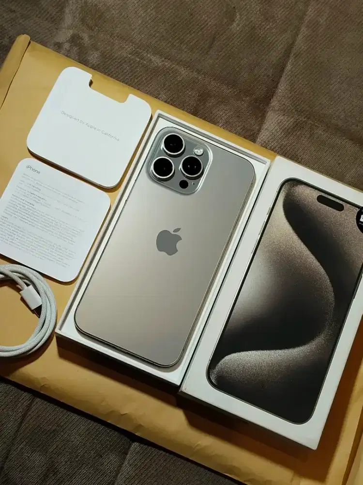 iPhone 15 Pro Max 256GB NaturalTitanium iBox RESMI INDONESIA