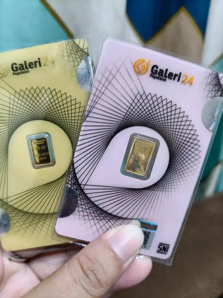 Logam mulia galeri 24 terbaru 1 gram dan 0.5 gram
