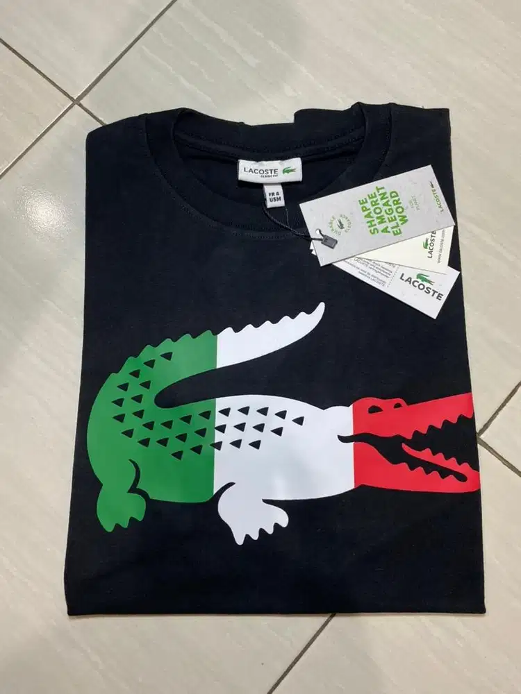Kaos lacoste motif buaya tiga warna