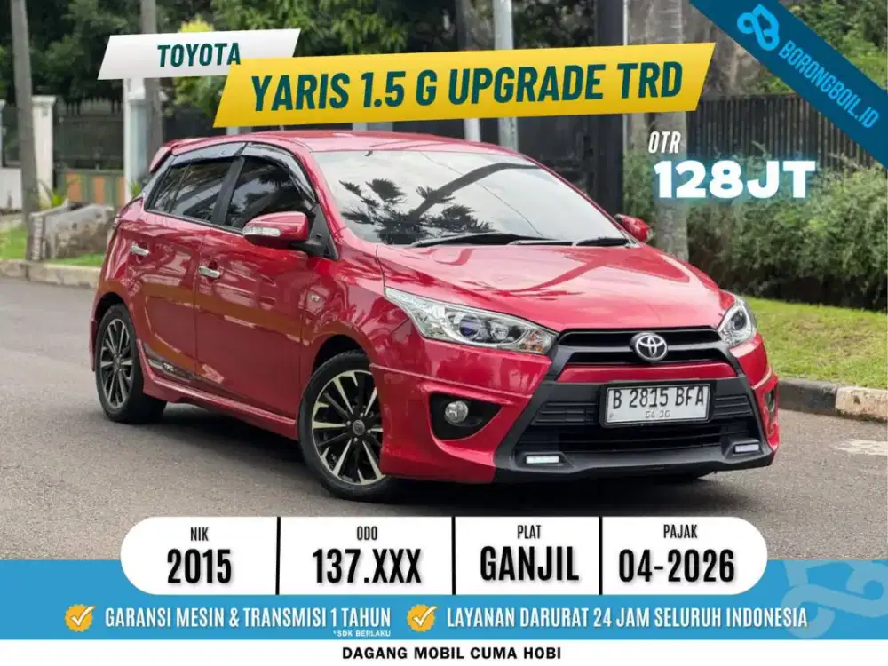 Yaris G AT 2015 Merah TRD UPGRADE  NEGO