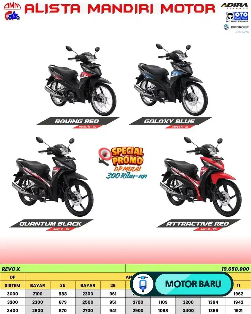 [Motor Baru] PROMO DP 300 RiBU HONDA REVO 2025