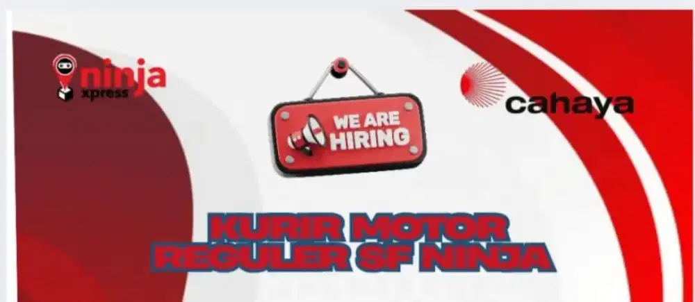 Lowongan kurir Sf ninja rider