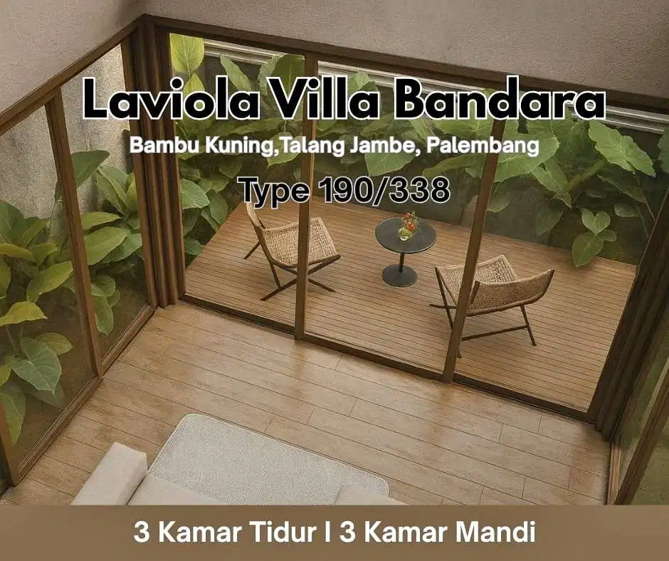 DIJUAL VILLA dekat bandara SMB II