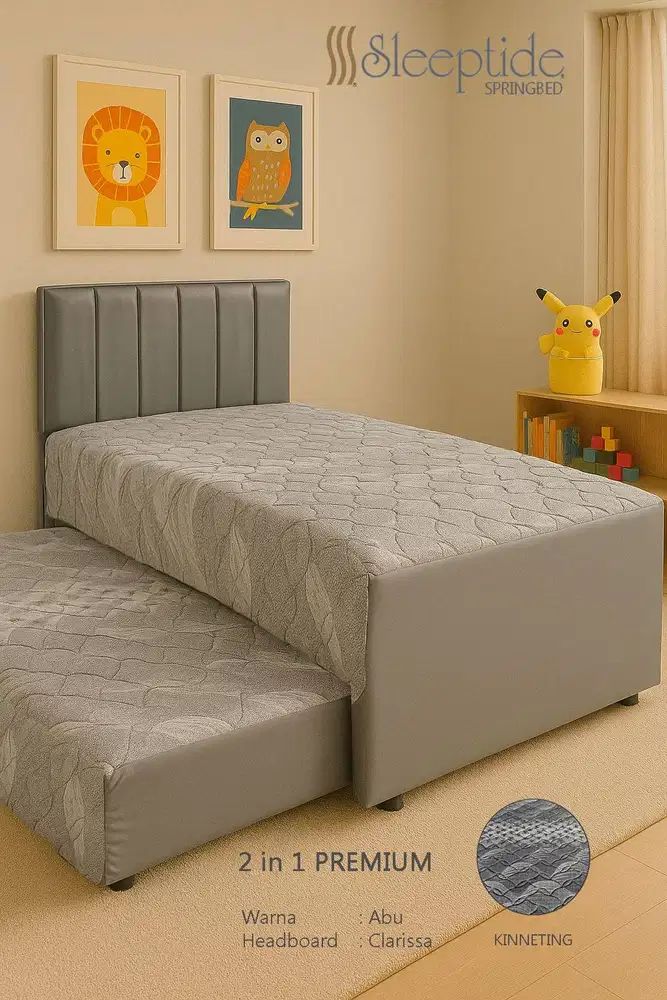 SLEEPTIDE Springbed 2in1 Premium Abu - Headboard Clarissa