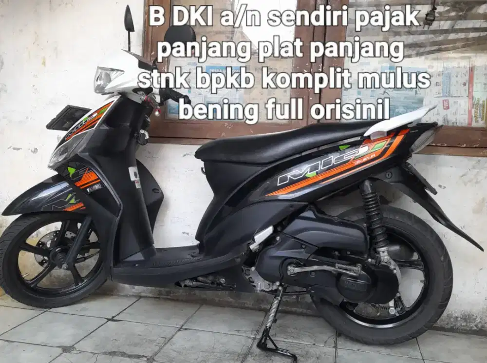 Yamaha Mio J 2014 cw asli hitam Putih B dki a/n sendiri pajak panjg