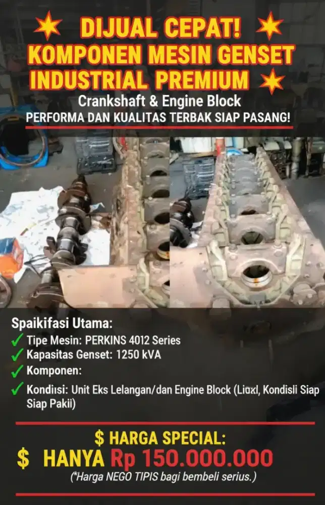 Crankshaft engine blok perkins