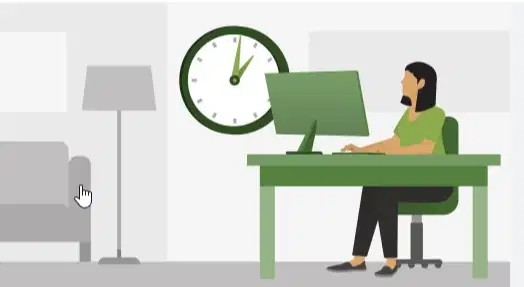 Bekerja dari rumah, waktu luang