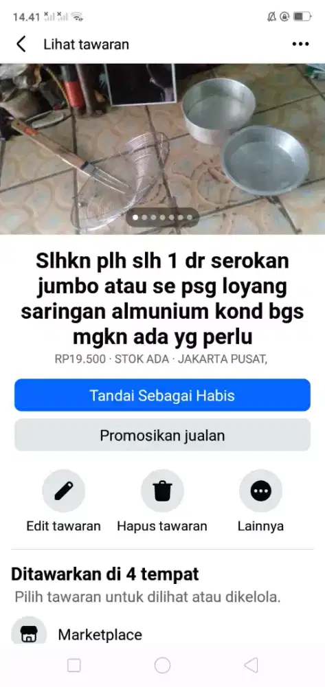 Slhkn plh slh 1 dr kelengkapan dapur kond bgs hrg murah sj cpt dpt yah