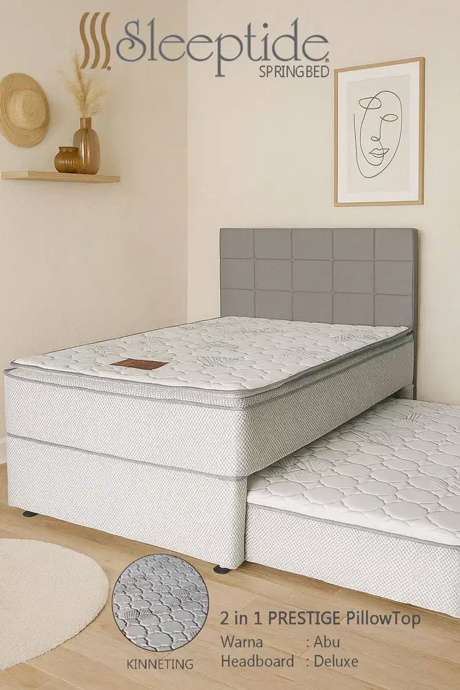 SLEEPTIDE Springbed 2in1 Prestige PillowTop - Headboard Deluxe