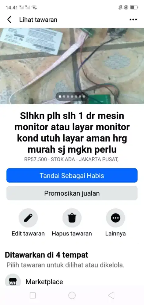 Slhkn plh slh 1 dr kelengkapan tv monitor kond sesuai yg terbaca murah