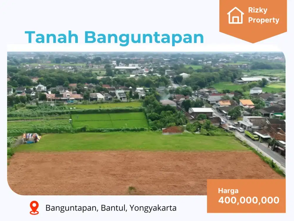 Dekat JEC Banguntapan Bantul, Tanah Strategis Tepi Jalan Besar