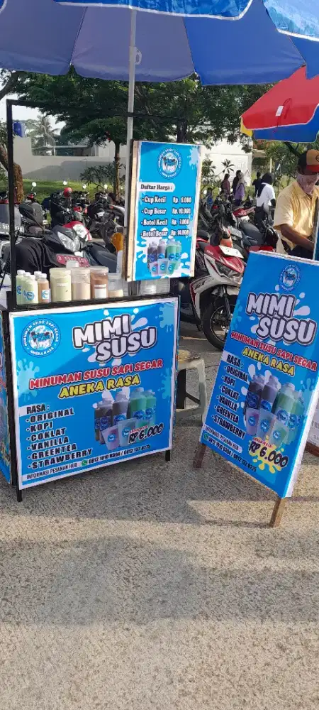 Penjual minuman kekinian