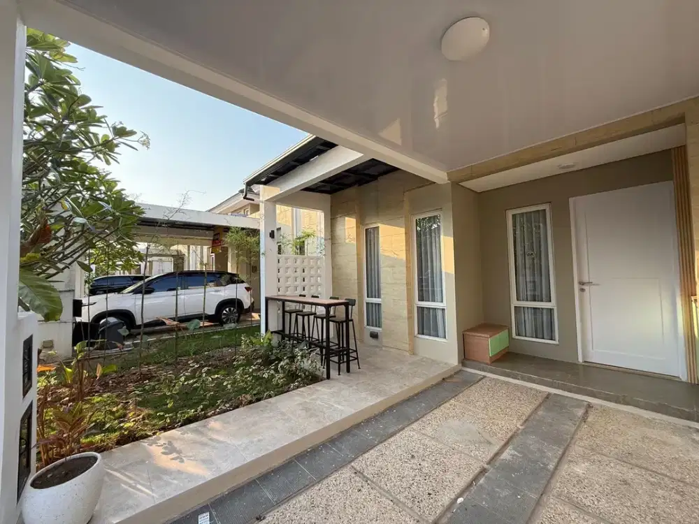 Rumah cantik konsep villa 1 lantai di orchard park