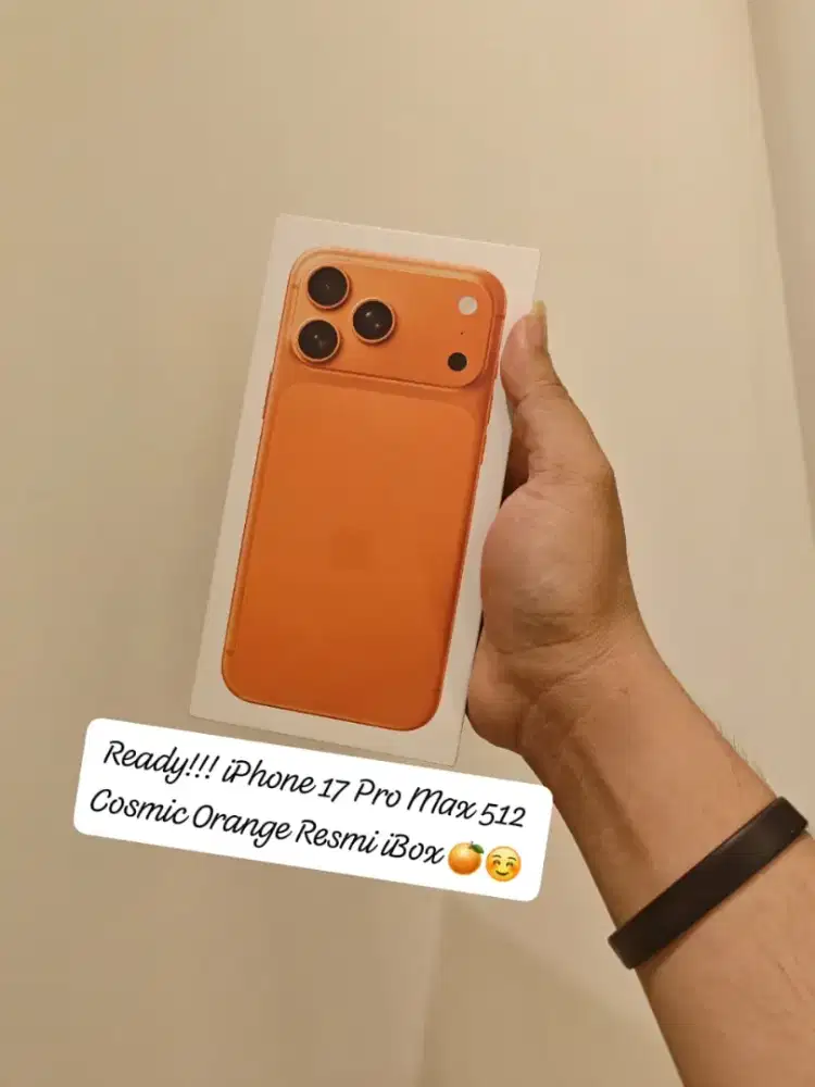 Ready! 1 Unit iPhone 17 Pro Max 512 Cosmic Orange Resmi iBox