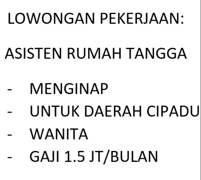 ASISTEN RUMAH TANGGA