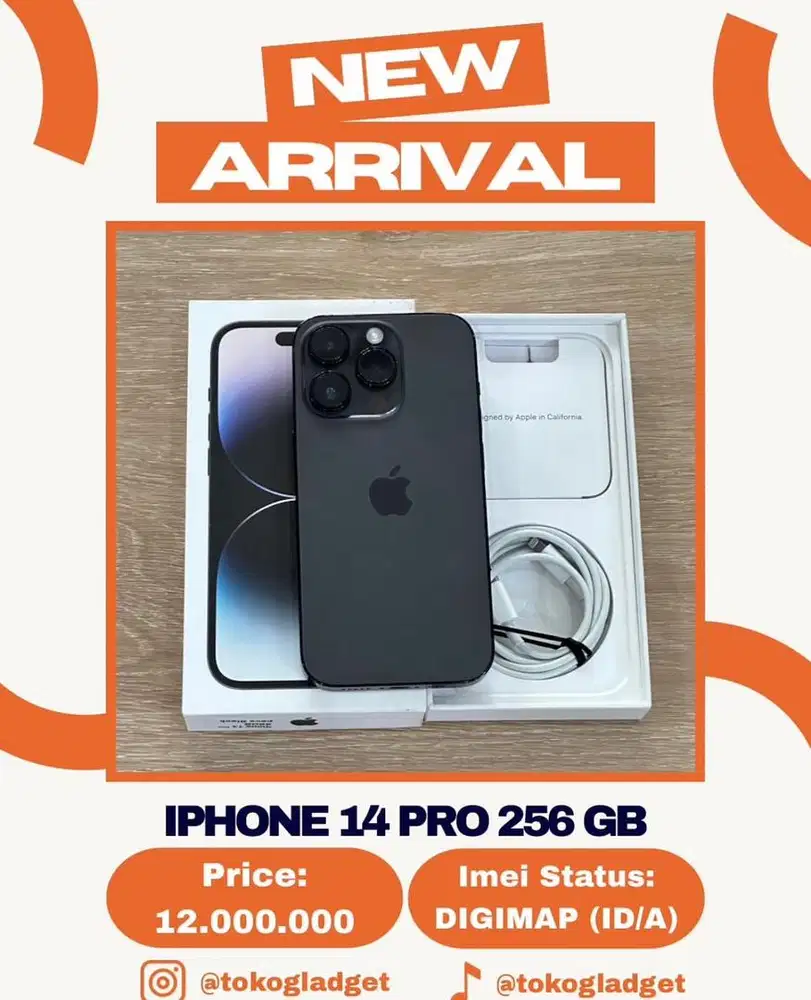 iPhone 14 Pro 256 Gb space black ex DIGIMAP (ID/A)