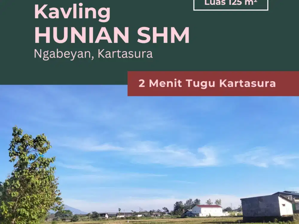 Jual Tanah SHM 125meter Kartasura, Akses Tol dan Bandara