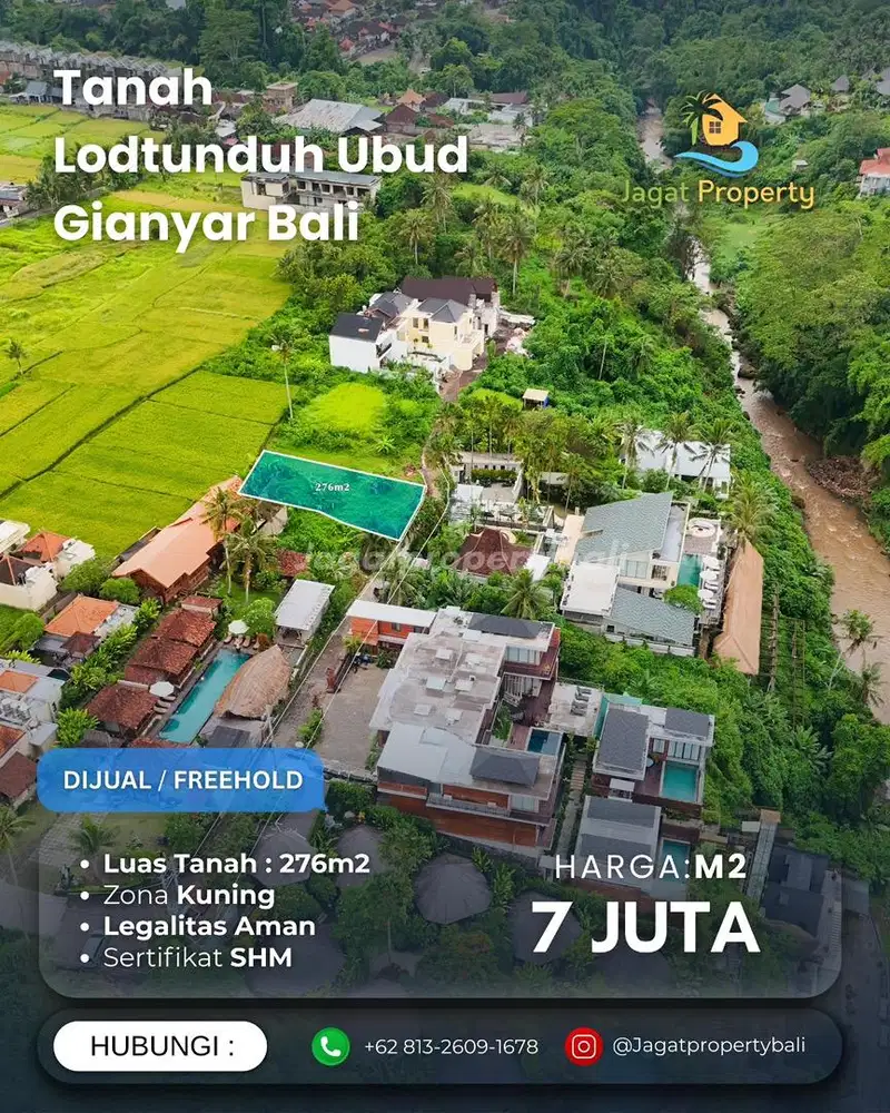 Dijual Tanah Berlokasi Lodtunduh Ubud Gianyar Bali