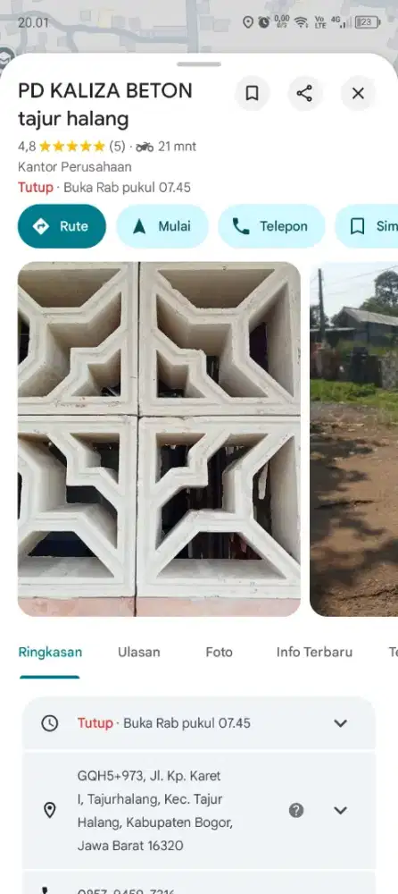 DICARI KARYAWATI ADMIN PABRIK BETON