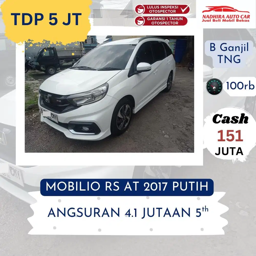 DP Cuma 5 Juta! Mobilio RS AT 2017 Putih